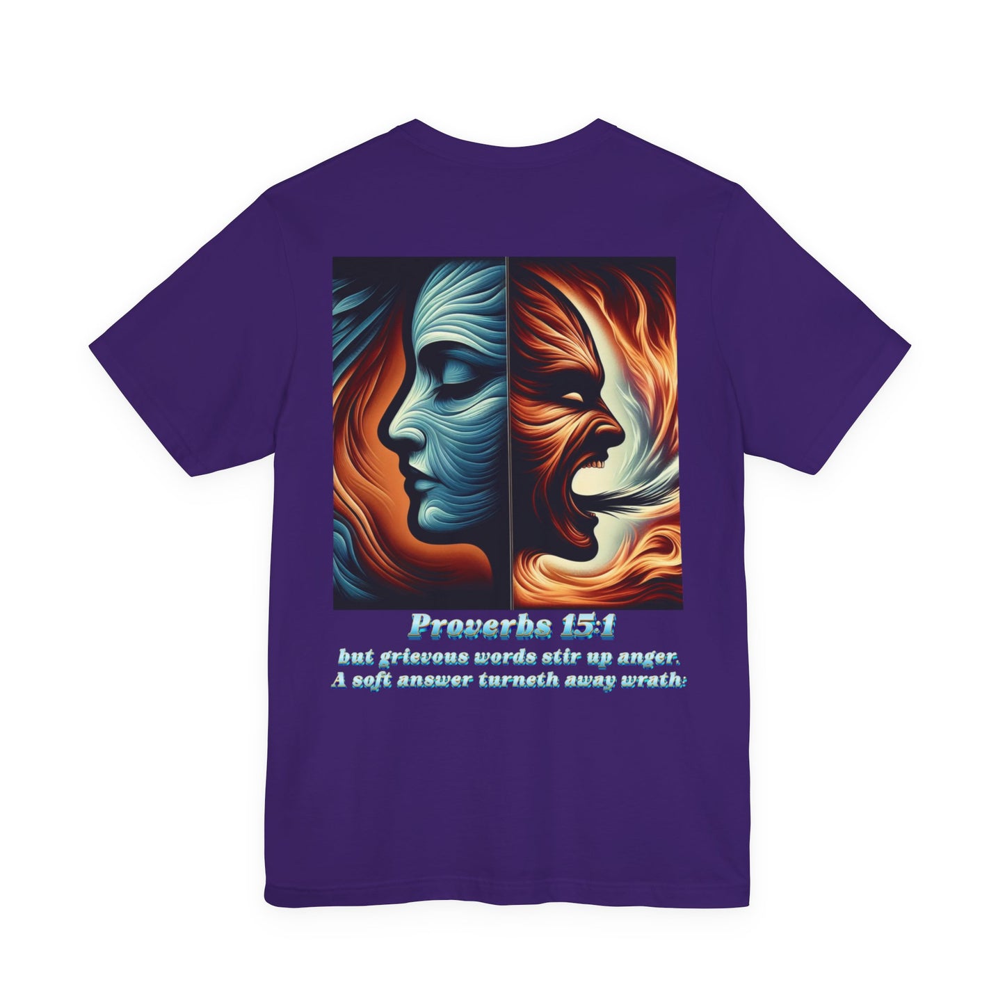 Proverbs 15:1 “A Soft Answer” Christian Tee | Unisex Jersey Short Sleeve T-Shirt