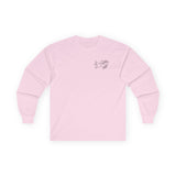 Front of shirt has a Christian dove heart olive branch in minimalist style