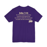 God So Loved the World — John 3:16 | Unisex Jersey Short Sleeve Christian T-Shirt