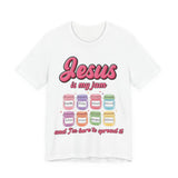 Jesus Is My Jam Tee | Unisex Jersey Christian T-Shirt | Fun Scripture Shirt | Faith-Based Graphic Tee