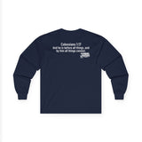 GOAT — God Over All Things | Colossians 1:17 Long Sleeve Unisex Christian T-Shirt