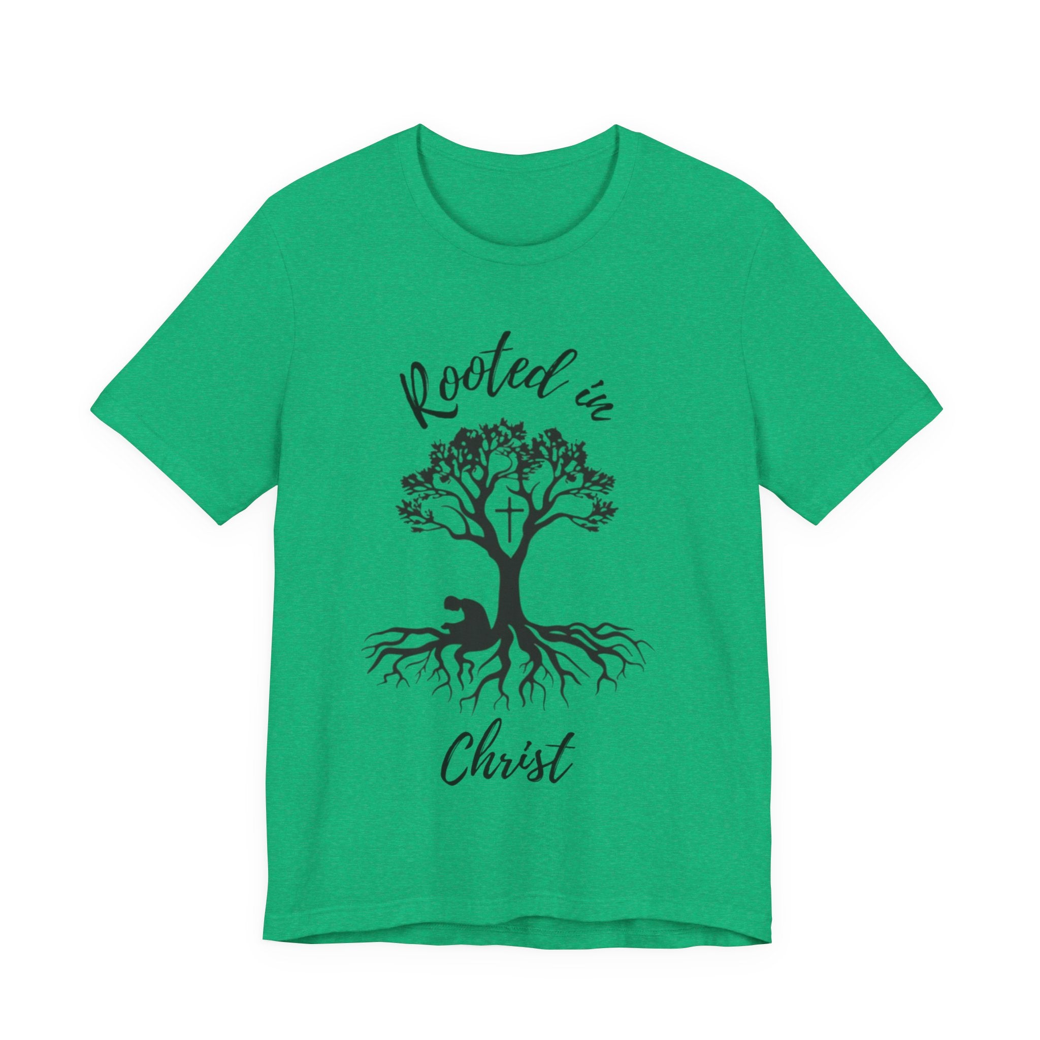 Rooted in Christ Tee | Colossians 2:6-7 Scripture Shirt | Christian Faith T-Shirt