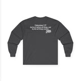GOAT — God Over All Things | Colossians 1:17 Long Sleeve Unisex Christian T-Shirt
