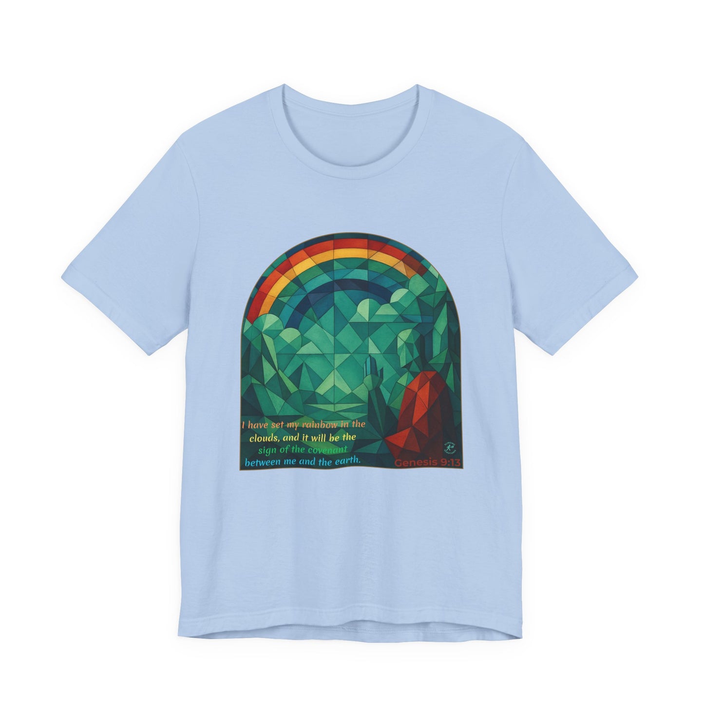 Promise Keeper Rainbow Tee — Genesis 9:13” | Unisex Jersey Short Sleeve Christian Tee