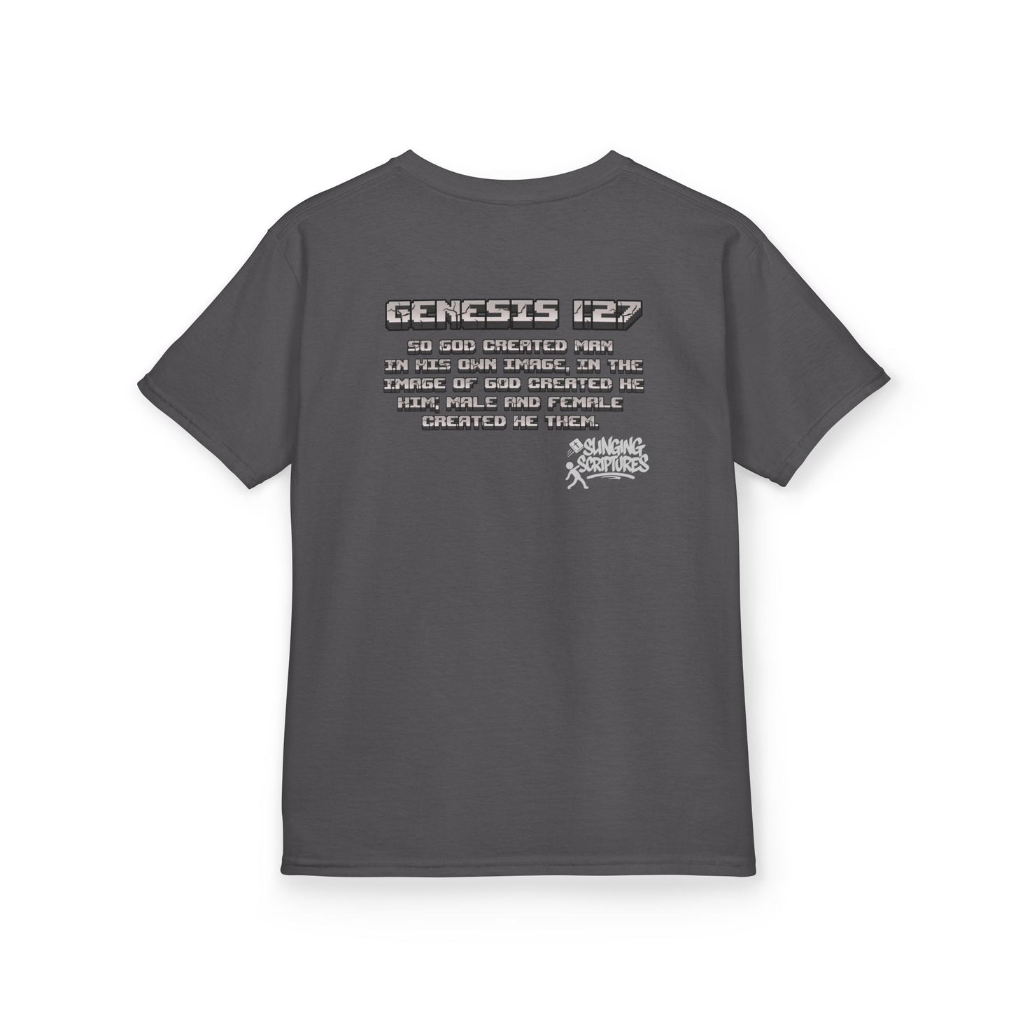 Made in the Image of God | Genesis 1:27 Christian Minecraft-Inspired Kids Tee