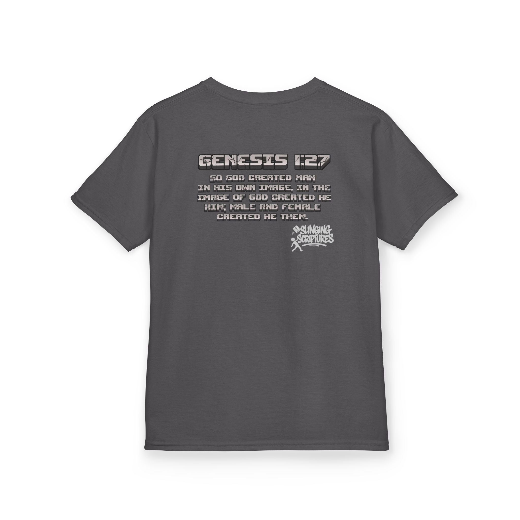 Made in the Image of God | Genesis 1:27 Christian Minecraft-Inspired Kids Tee