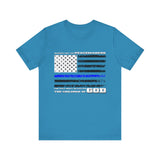 Blessed Are the Peacemakers — Thin Blue Line Christian Patriotic Jersey T-Shirt | Matthew 5:9