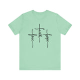 Faith, Hope, Love Tee | 1 Corinthians 13:13 Scripture Shirt | Unisex Jersey Christian T-Shirt