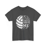Philippians 4:13 Volleyball Tee | Christian Sports Shirt | Unisex Heavy Cotton T-Shirt