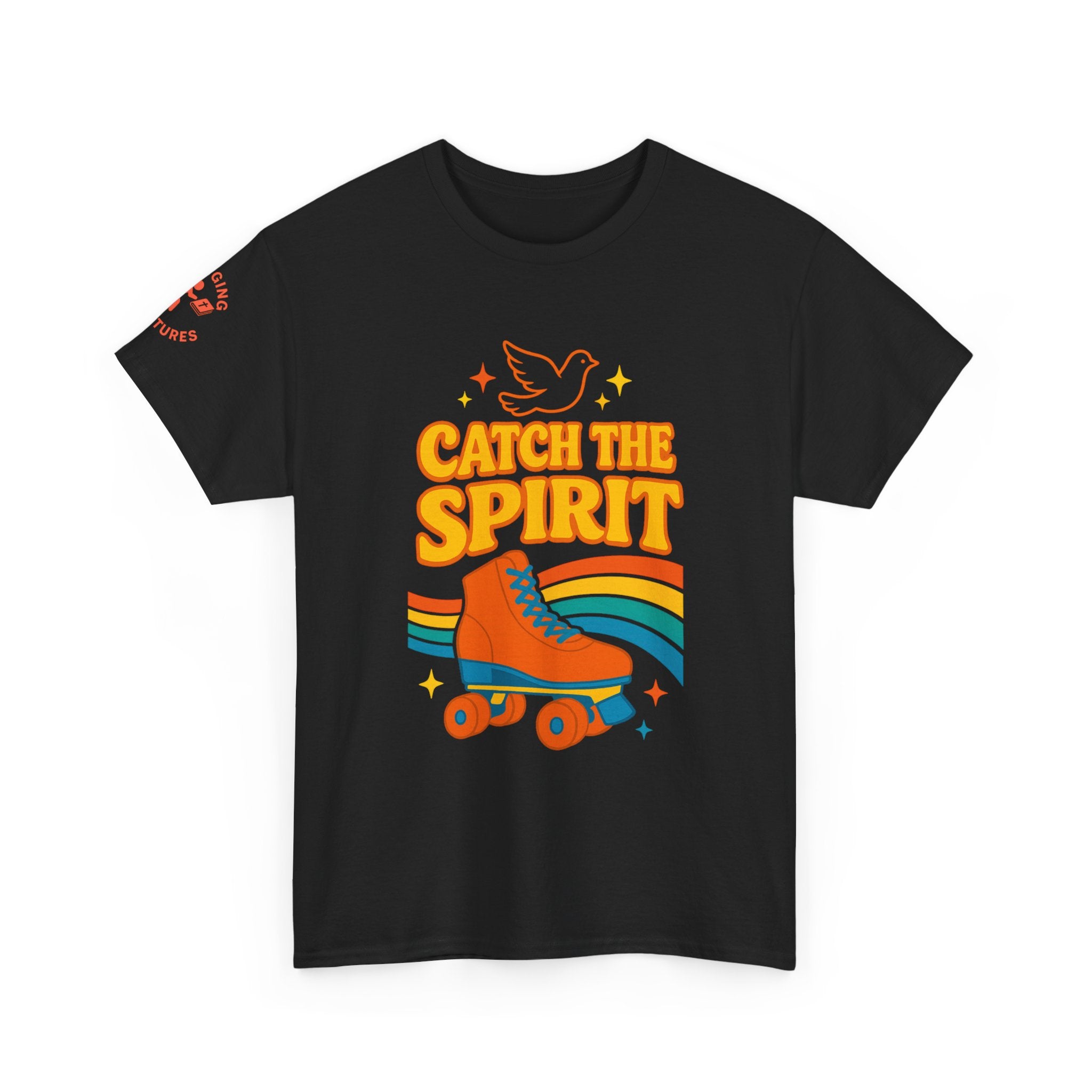 Catch the Spirit — 2 Corinthians 3:17 Retro Skate | Unisex Heavy Cotton Christian T-Shirt