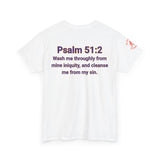 Jesus Gets Sin Out Tee | Psalm 51:2 | Unisex Heavy Cotton Christian Shirt
