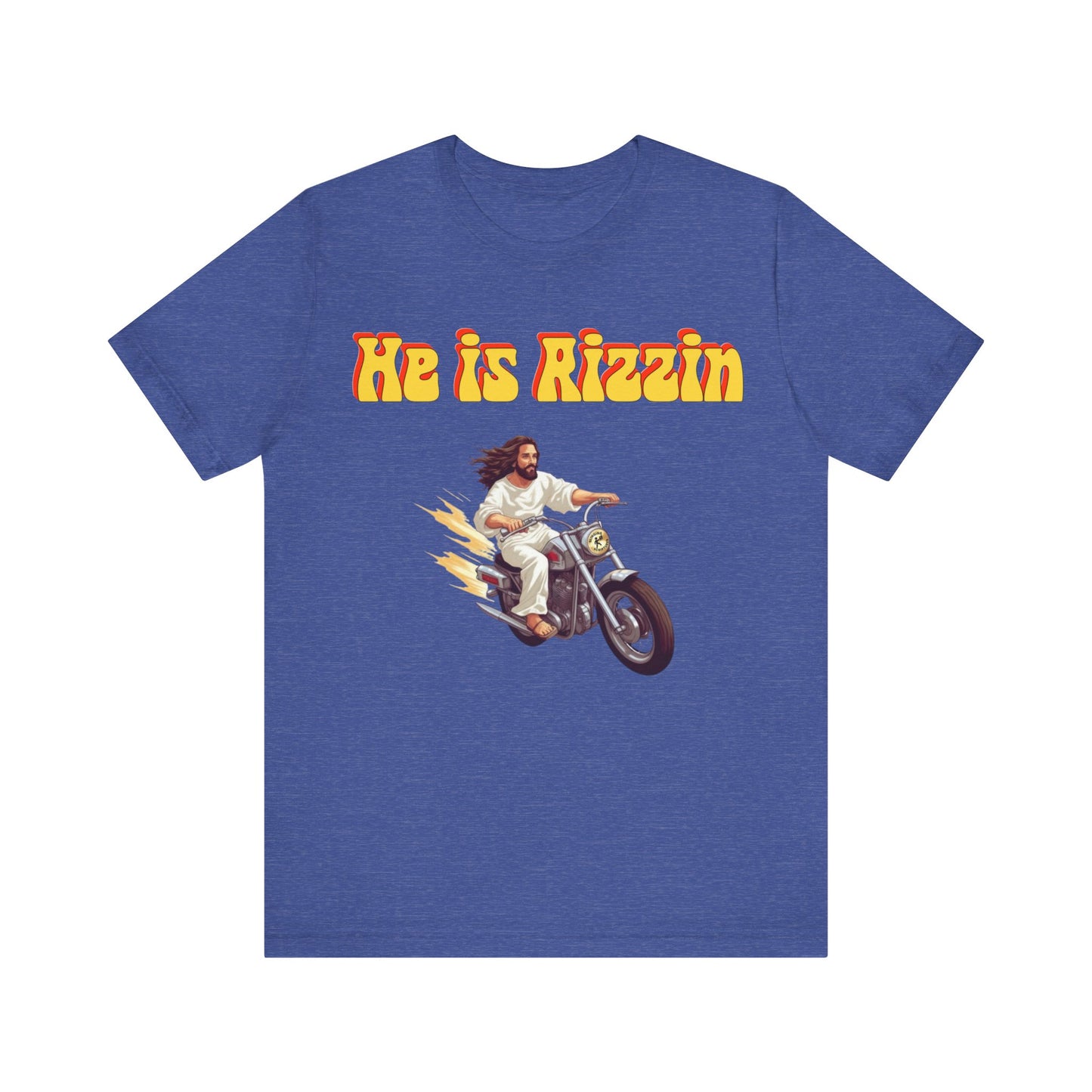 He is Rizzin Unisex Jersey Short Sleeve Tee with Matthew 11:28