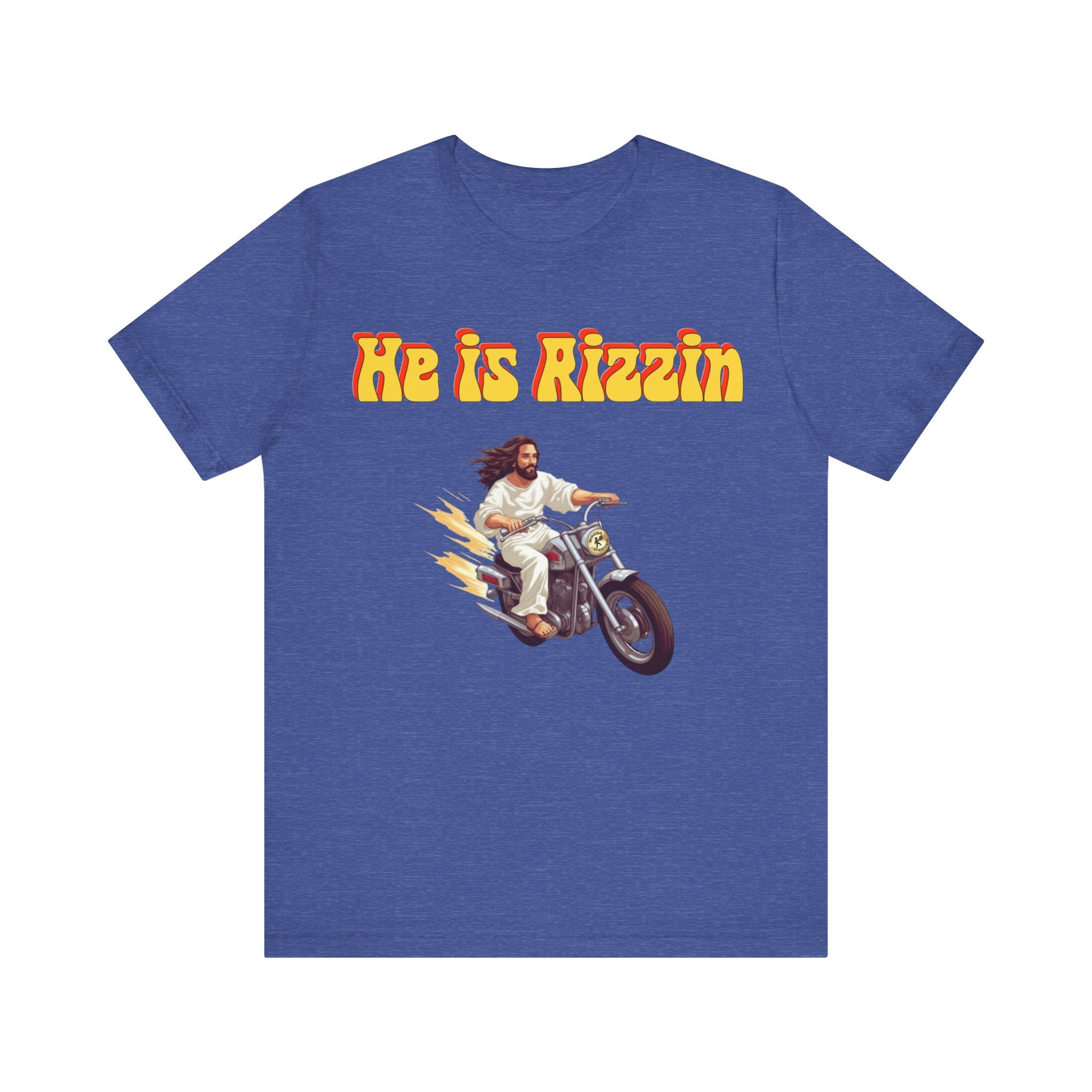 He is Rizzin Unisex Jersey Short Sleeve Tee with Matthew 11:28