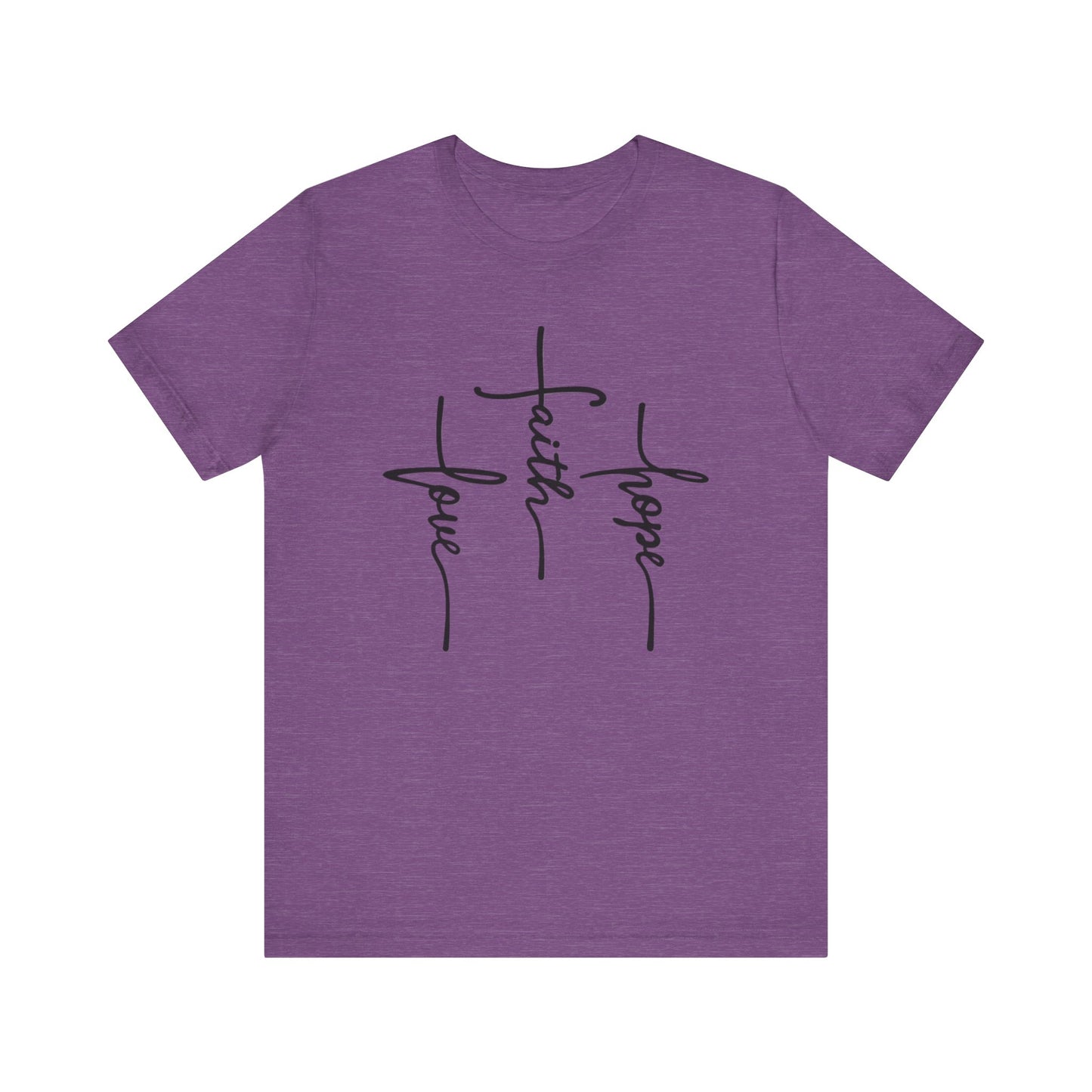 Faith, Hope, Love Tee | 1 Corinthians 13:13 Scripture Shirt | Unisex Jersey Christian T-Shirt