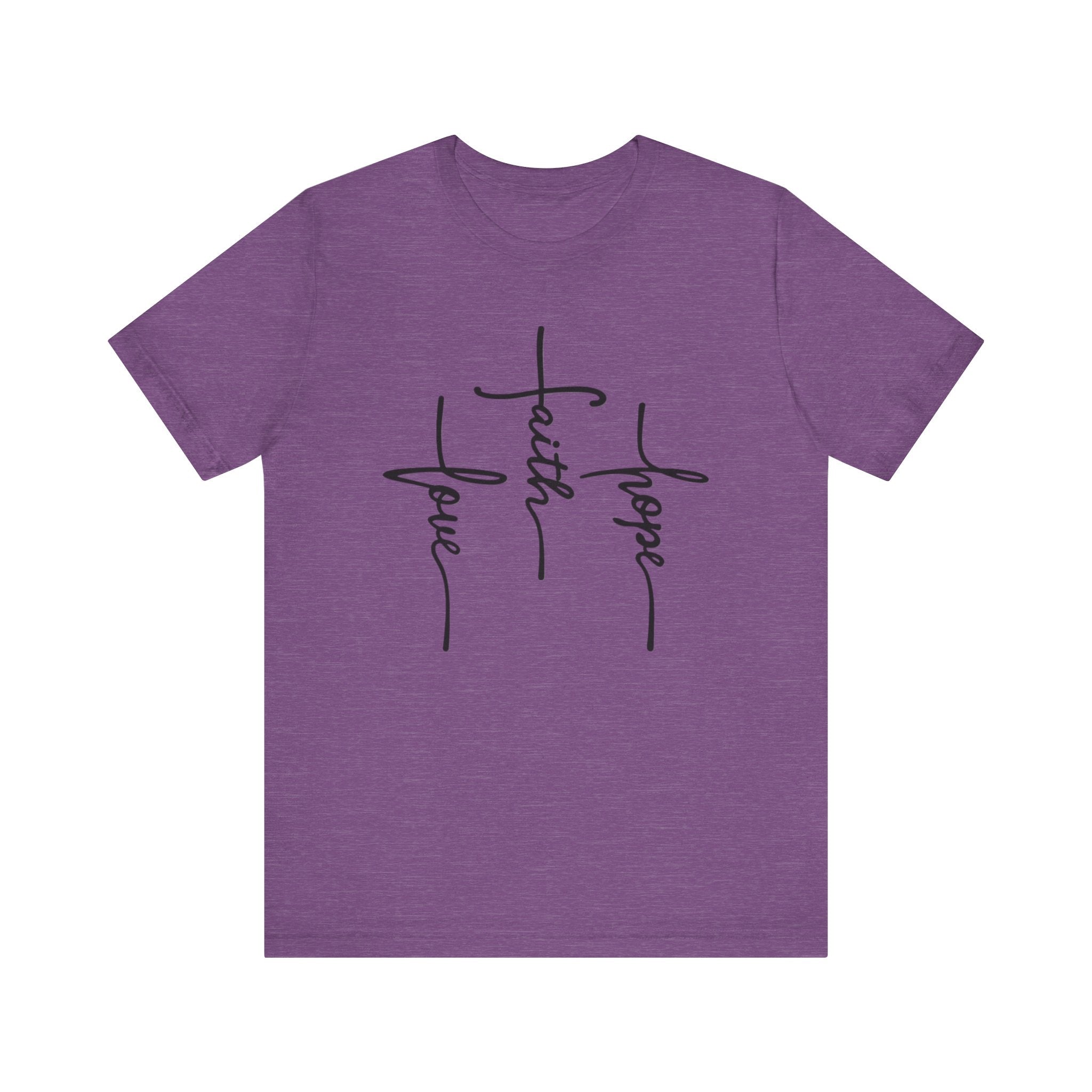 Faith, Hope, Love Tee | 1 Corinthians 13:13 Scripture Shirt | Unisex Jersey Christian T-Shirt