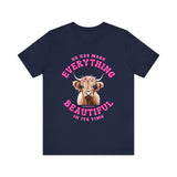 Everything Beautiful in Its Time Tee | Ecclesiastes 3:11 Scripture Shirt | Unisex Jersey Short Sleeve Inspirational Christian T-Shirt