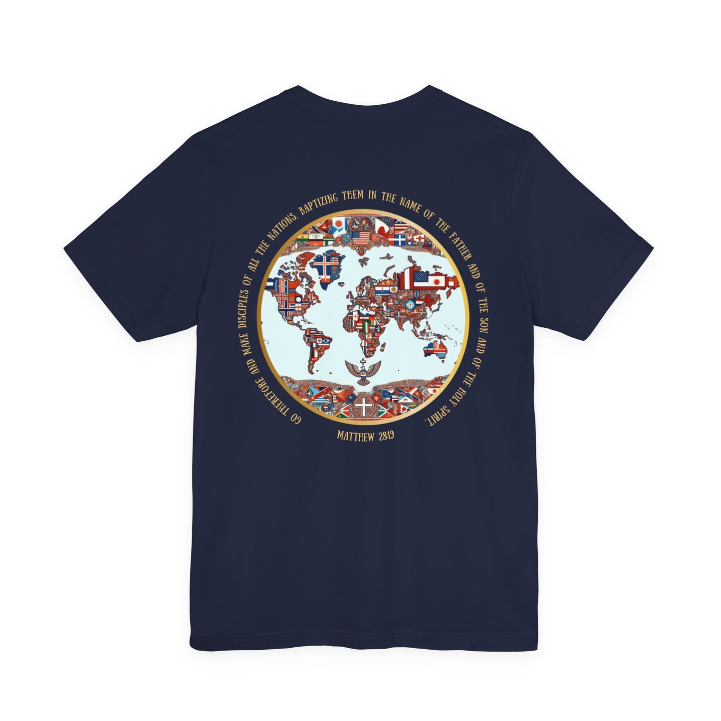 Go and Make Disciples Tee – Matthew 28:19, Unisex, Jersey Short Sleeve, Christian Travel Fashion”
