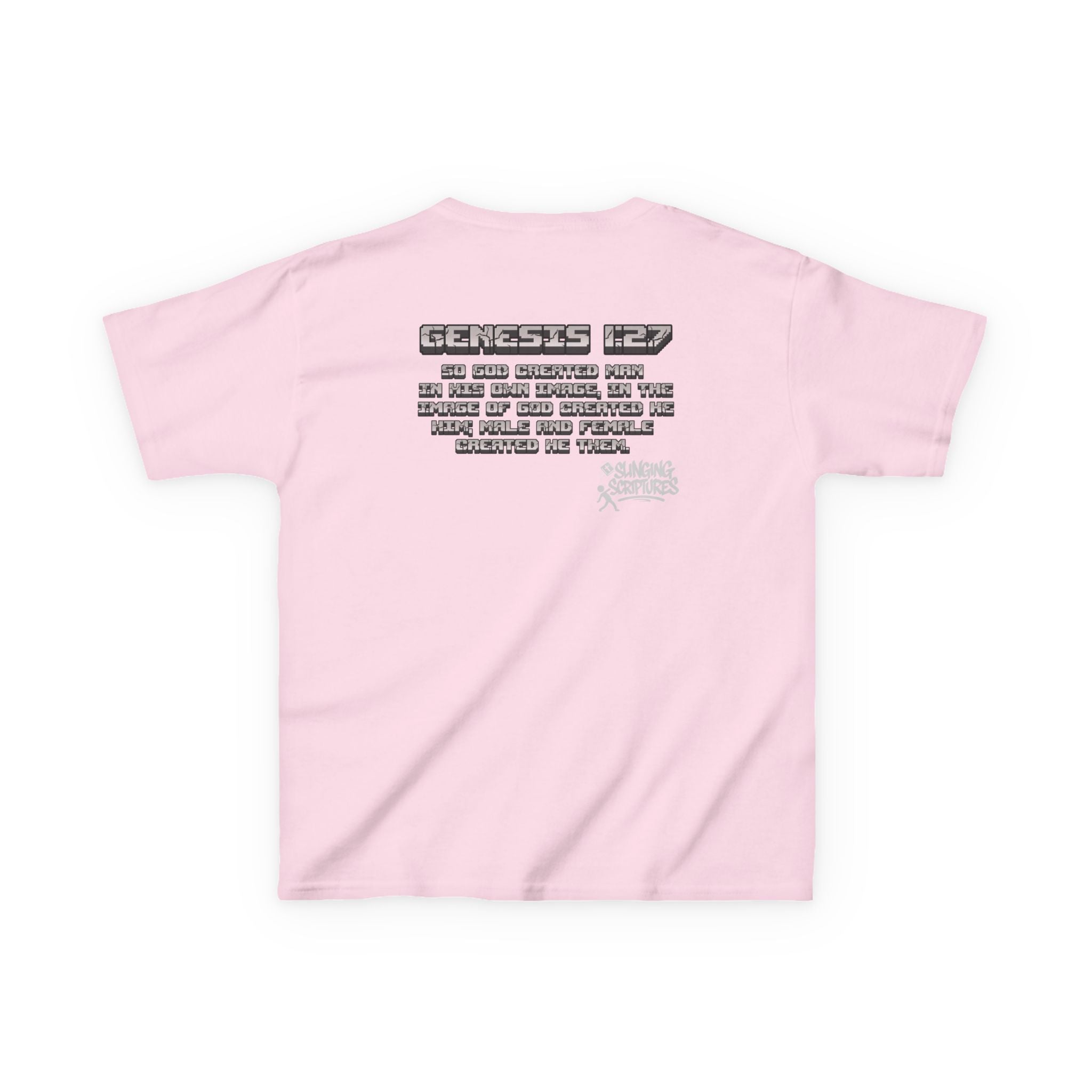 Made in the Image of God | Genesis 1:27 Christian Minecraft-Inspired Kids Tee