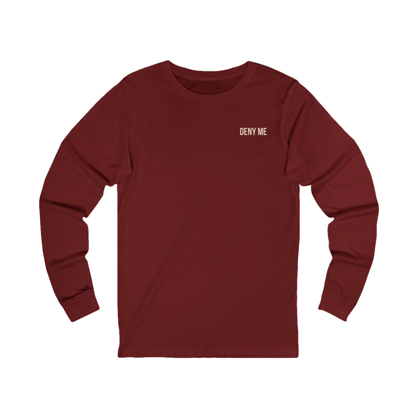Deny Me — Matthew 10:33 | Minimalist Christian Long Sleeve Tee