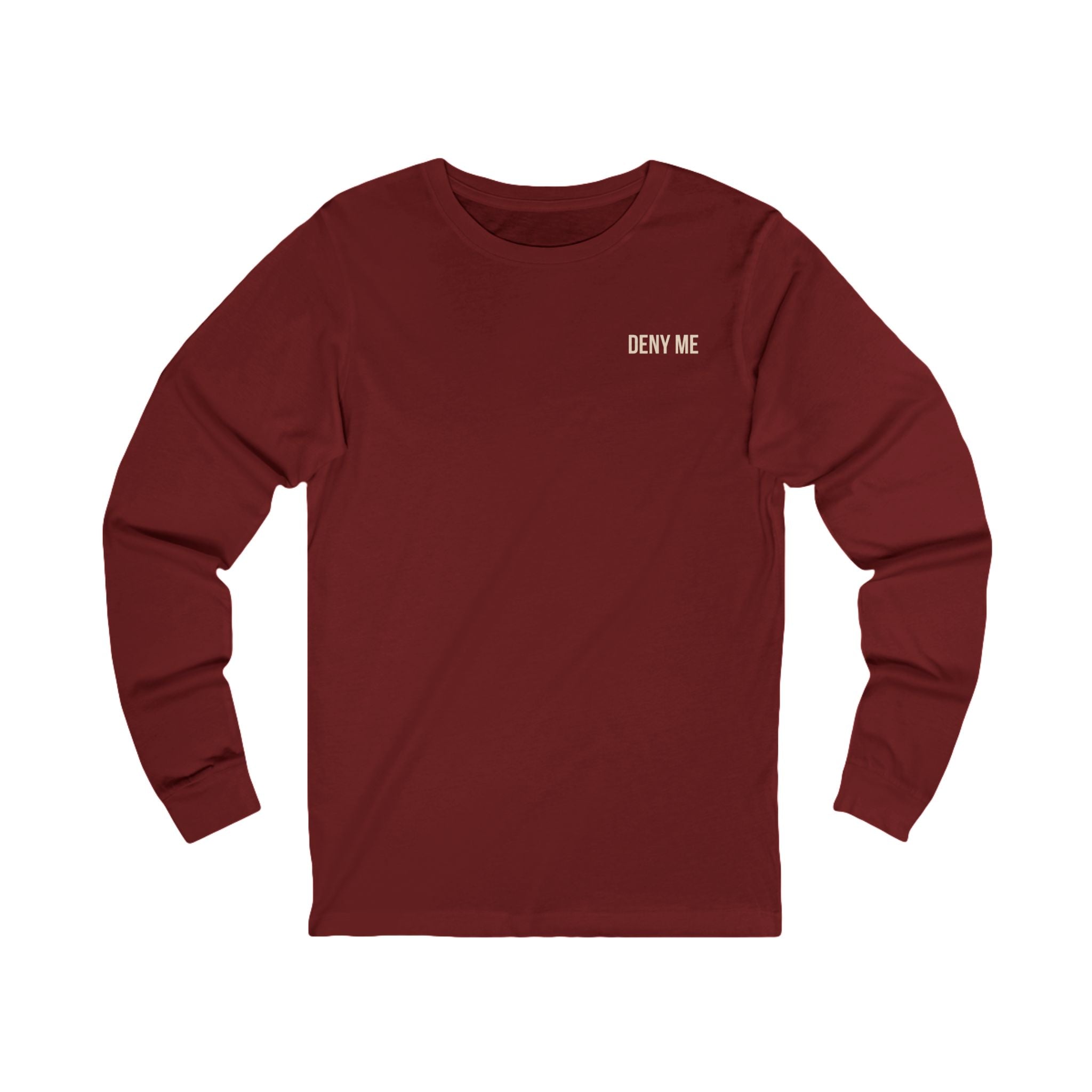 Deny Me — Matthew 10:33 | Minimalist Christian Long Sleeve Tee