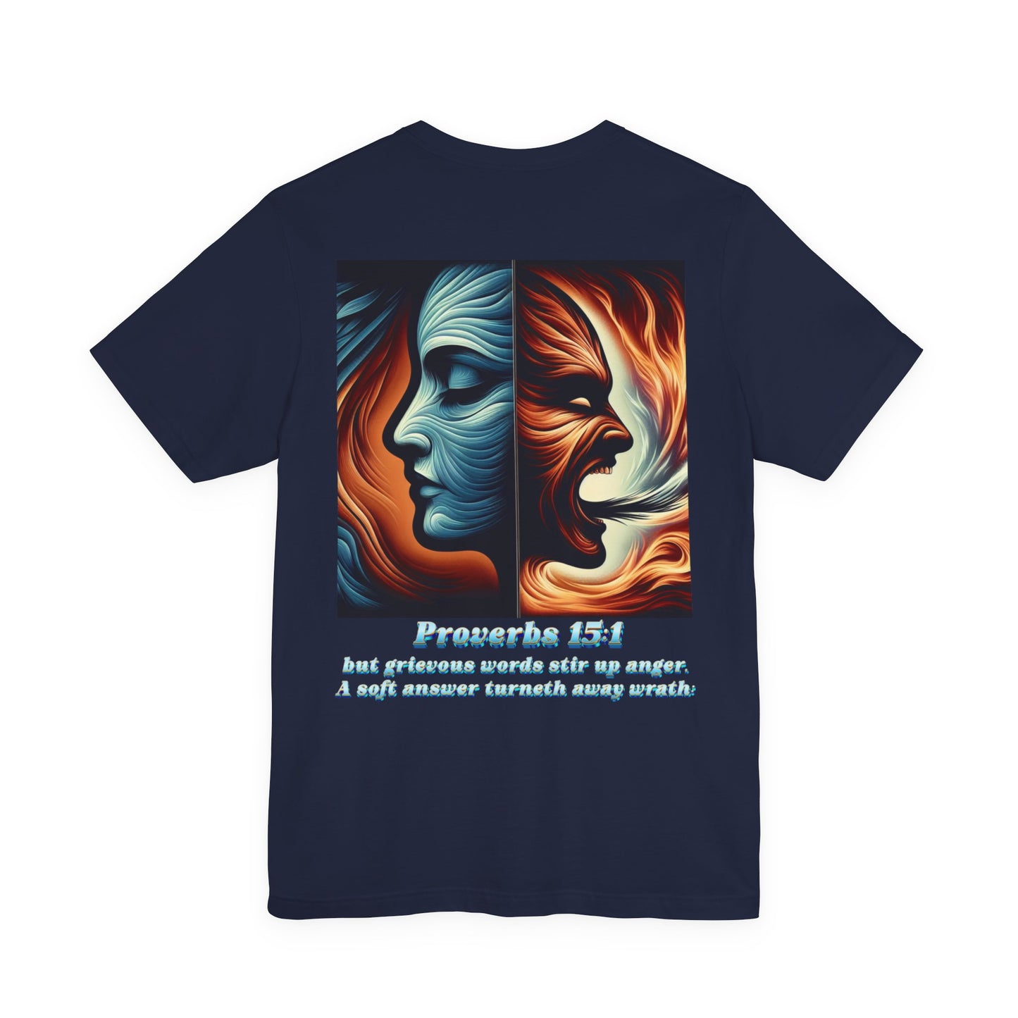 Proverbs 15:1 “A Soft Answer” Christian Tee | Unisex Jersey Short Sleeve T-Shirt