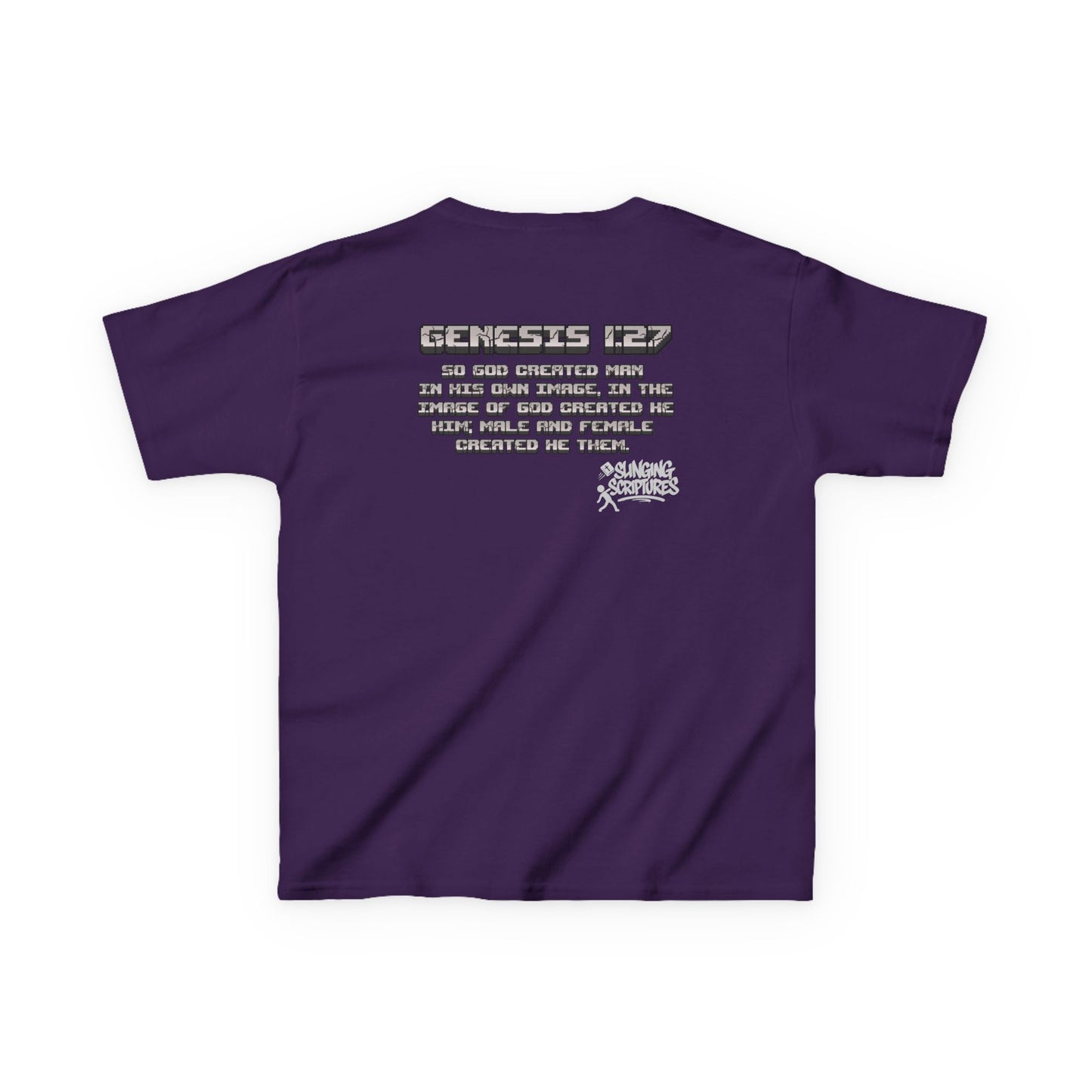 Made in the Image of God | Genesis 1:27 Christian Minecraft-Inspired Kids Tee