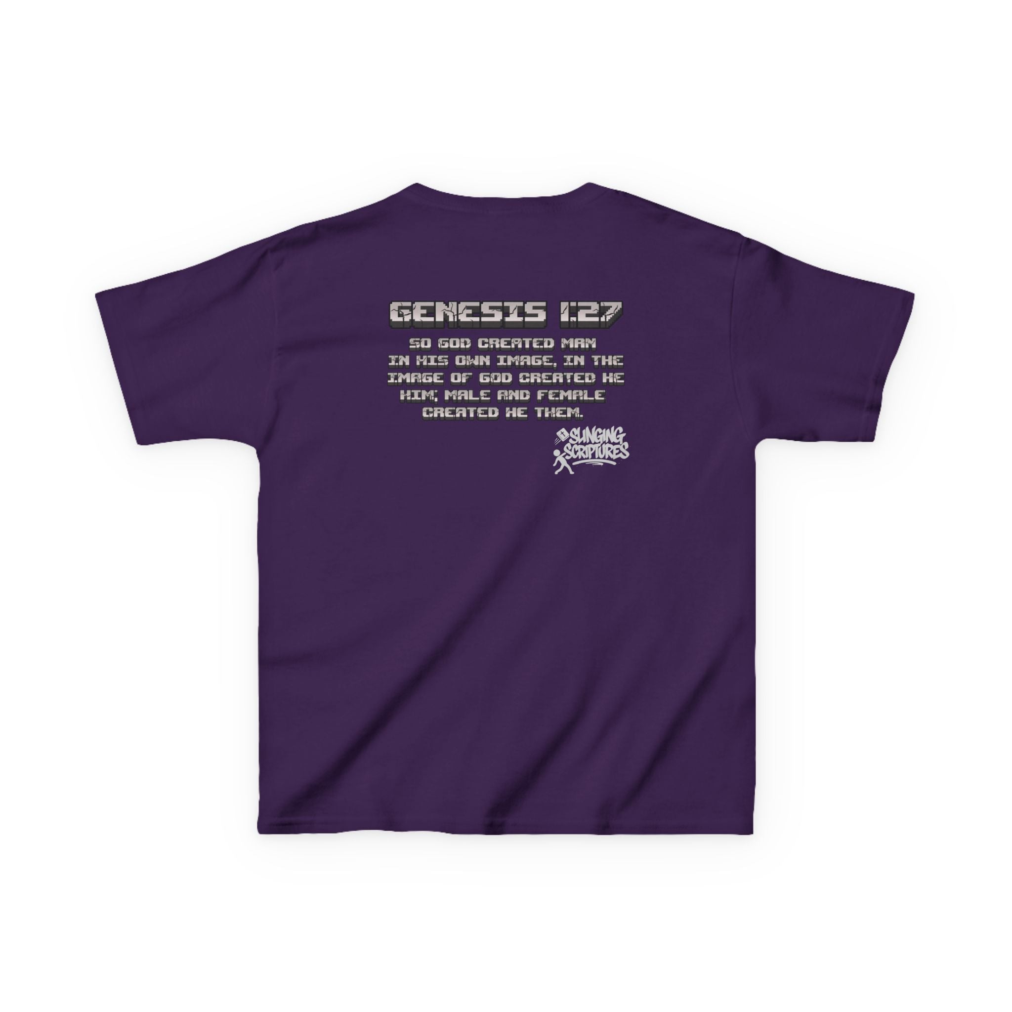 Made in the Image of God | Genesis 1:27 Christian Minecraft-Inspired Kids Tee