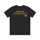 Even the Demons Believe and Shudder Tee | James 2:19 Christian Shirt | Spiritual Warfare Scripture Top | Unisex Jersey Short Sleeve Faith T-Shirt