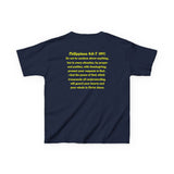Don’t Worry, Be Happy Kids Tee | Philippians 4:6-7 Scripture Shirt