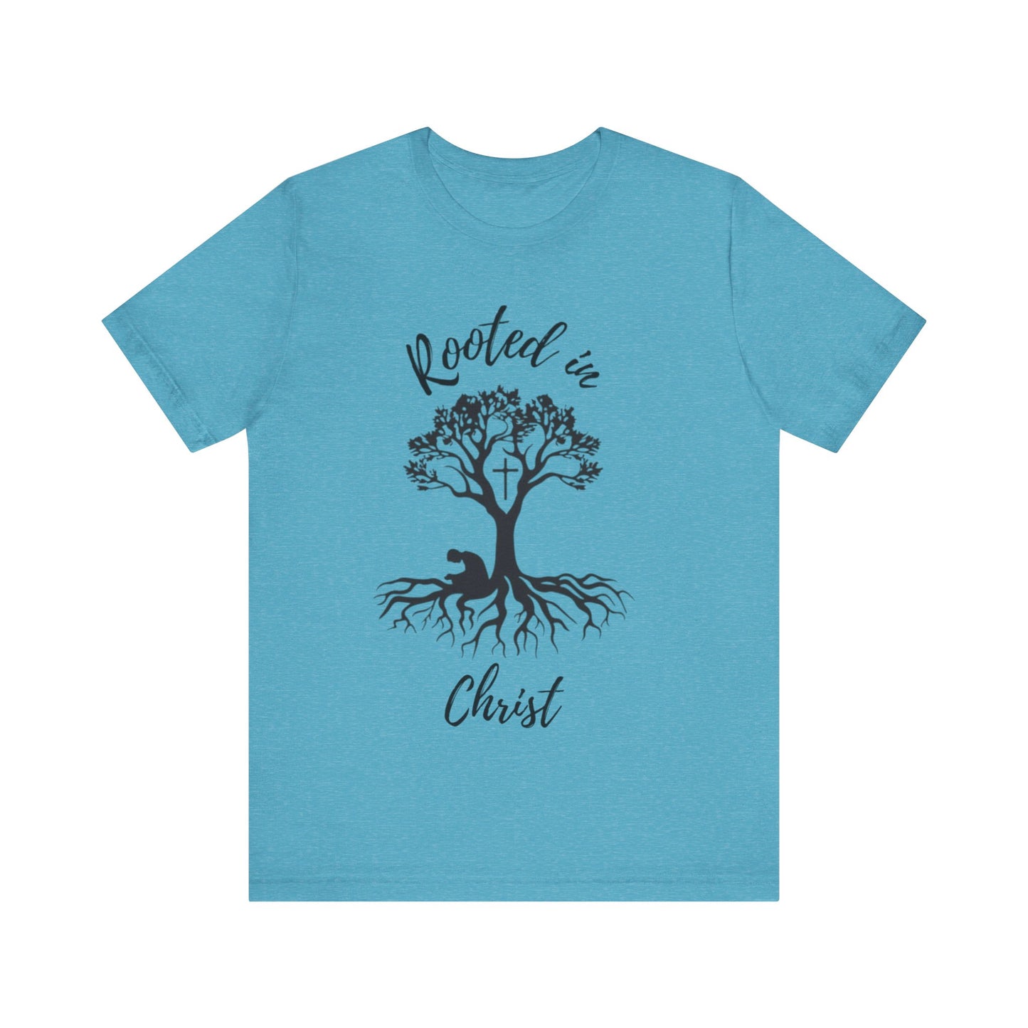 Rooted in Christ Tee | Colossians 2:6-7 Scripture Shirt | Christian Faith T-Shirt