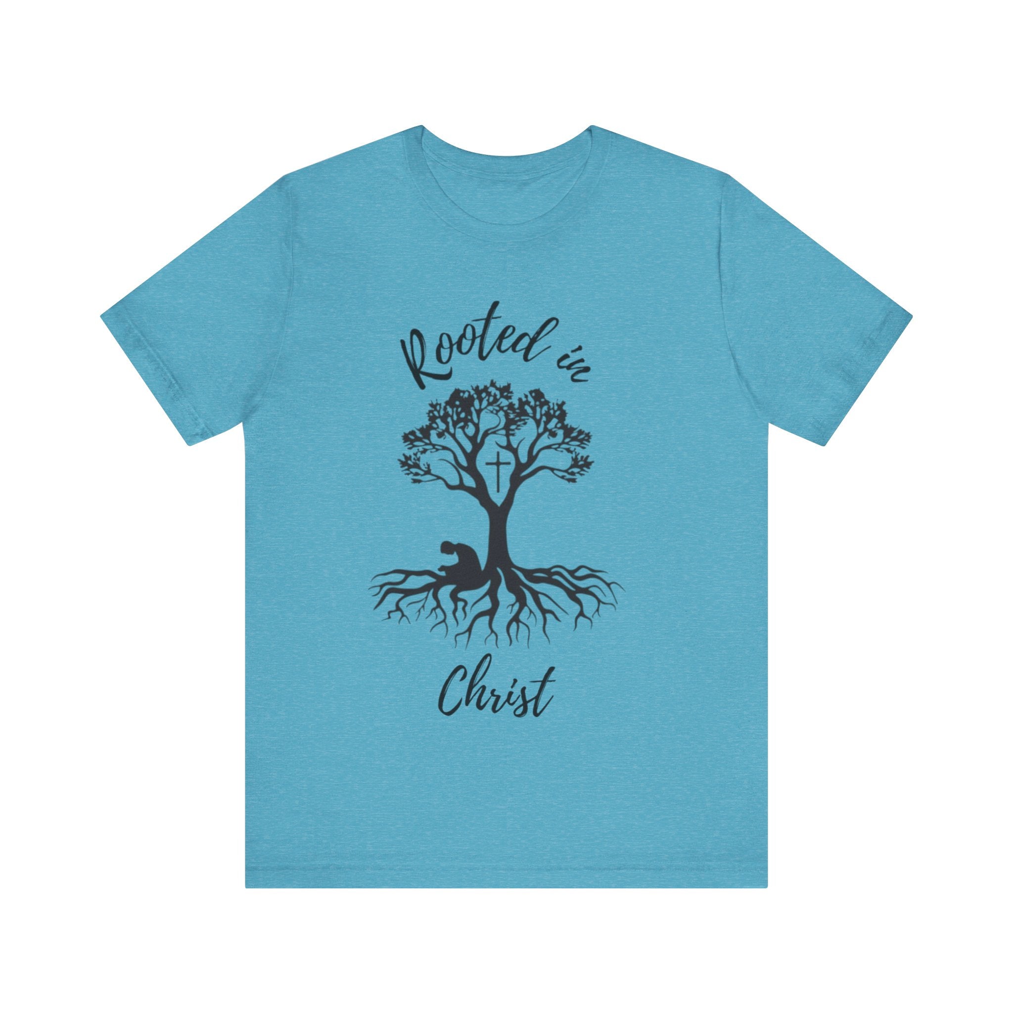 Rooted in Christ Tee | Colossians 2:6-7 Scripture Shirt | Christian Faith T-Shirt