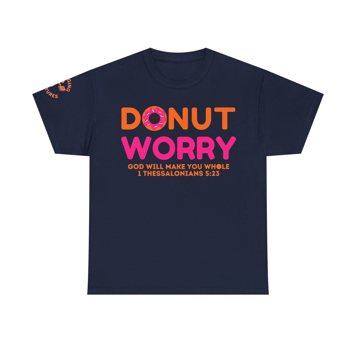 Donut Worry Inspirational Tee | Unisex Heavy Cotton Christian T-Shirt | Faith-Based Apparel | Positive Message Gift