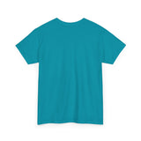 back is a plain tropical blue shirt