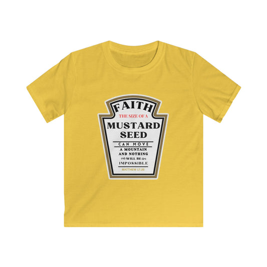 Faith Mustard Seed Kids T-Shirt | Matthew 17:20 | Inspirational Youth Tee