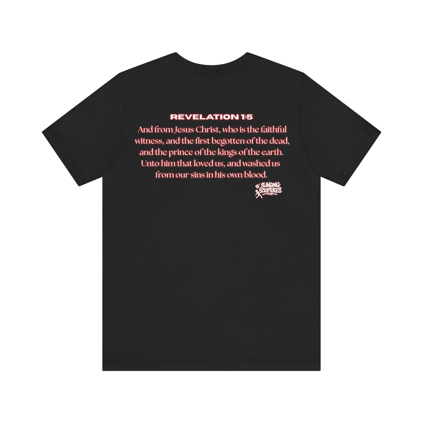 Washed in the Blood Tee | Revelation 1:5 Scripture Shirt | Unisex Jersey Christian T-Shirt | Bold Faith Apparel
