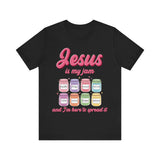 Jesus Is My Jam Tee | Unisex Jersey Christian T-Shirt | Fun Scripture Shirt | Faith-Based Graphic Tee