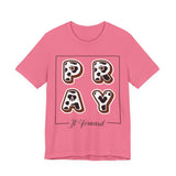 Pray It Forward Tee — Romans 12:12 | Unisex Christian Jersey T-Shirt | Inspirational Prayer Shirt | Faith-Based Apparel