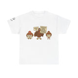 Leviticus 7:13 Funny Thanksgiving Turkey Christian Tee — Gobble Up Scripture & Cupcakes | Unisex Heavy Cotton