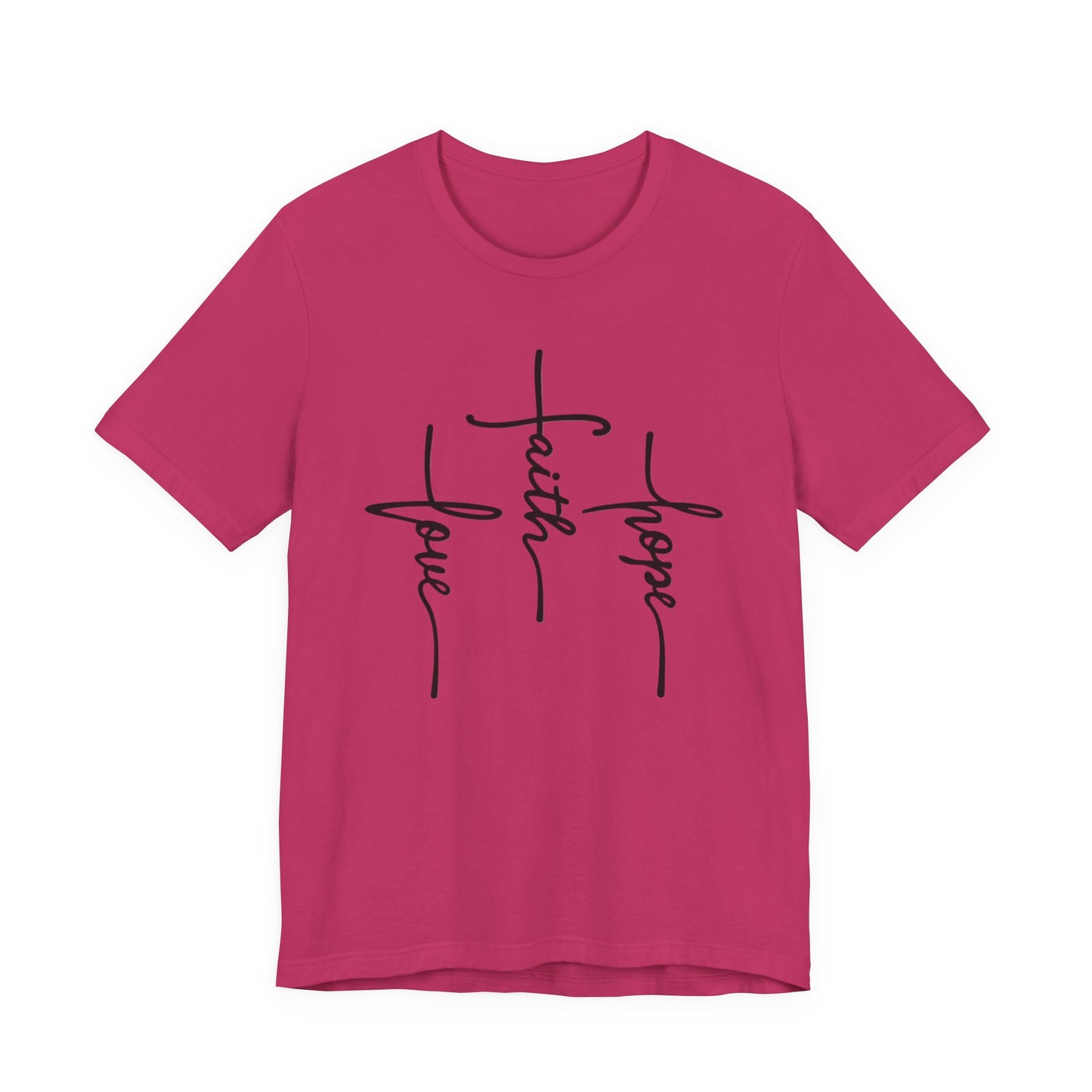 Faith, Hope, Love Tee | 1 Corinthians 13:13 Scripture Shirt | Unisex Jersey Christian T-Shirt