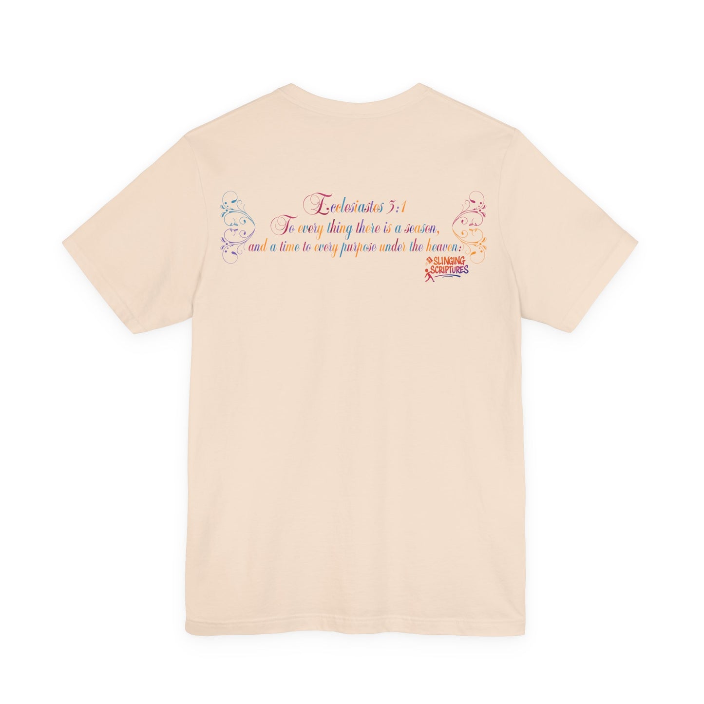 Ecclesiastes 3:1 T-Shirt – Unisex Jersey Short Sleeve Tee with Color Splash Artwork, Inspirational Bible Verse