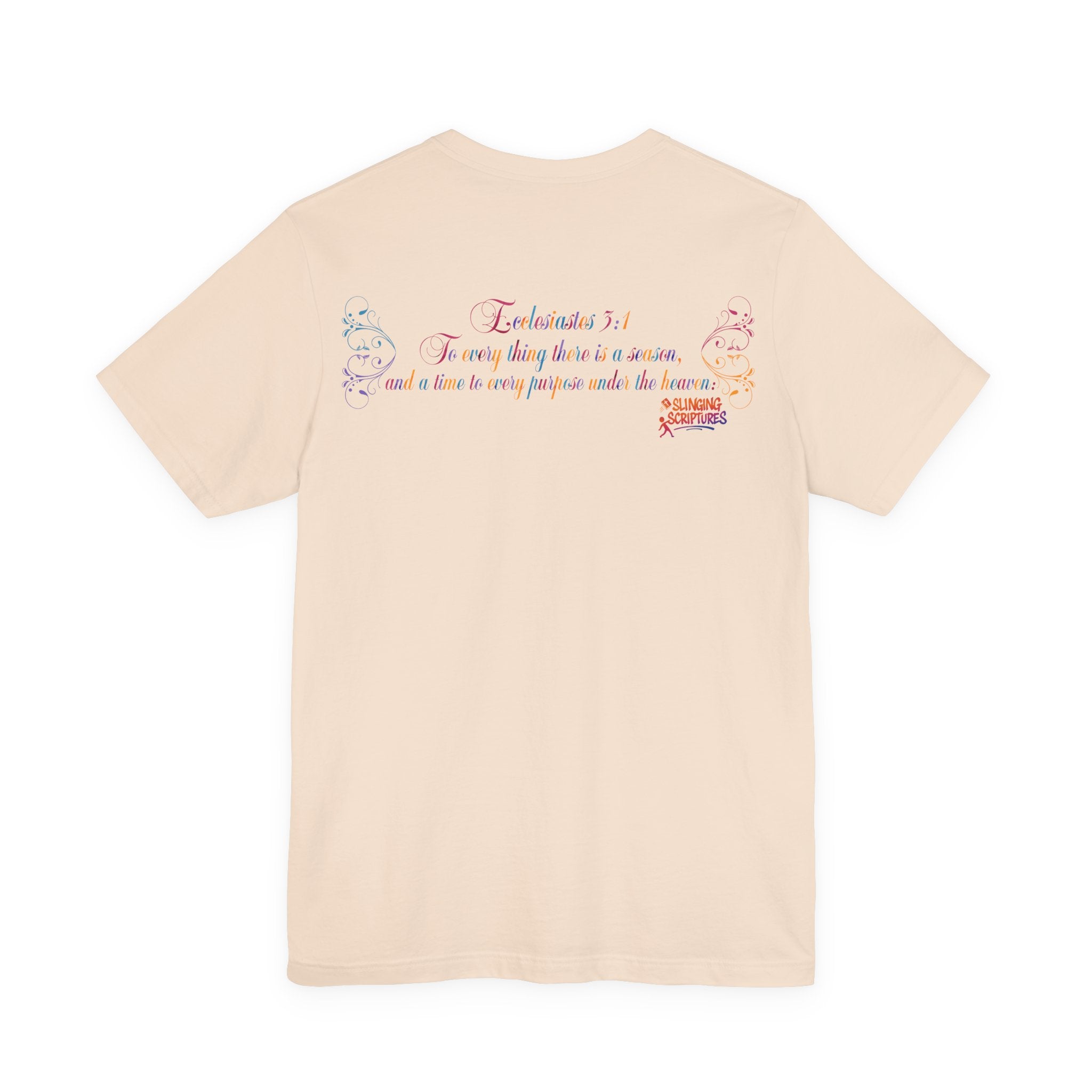 Ecclesiastes 3:1 T-Shirt – Unisex Jersey Short Sleeve Tee with Color Splash Artwork, Inspirational Bible Verse
