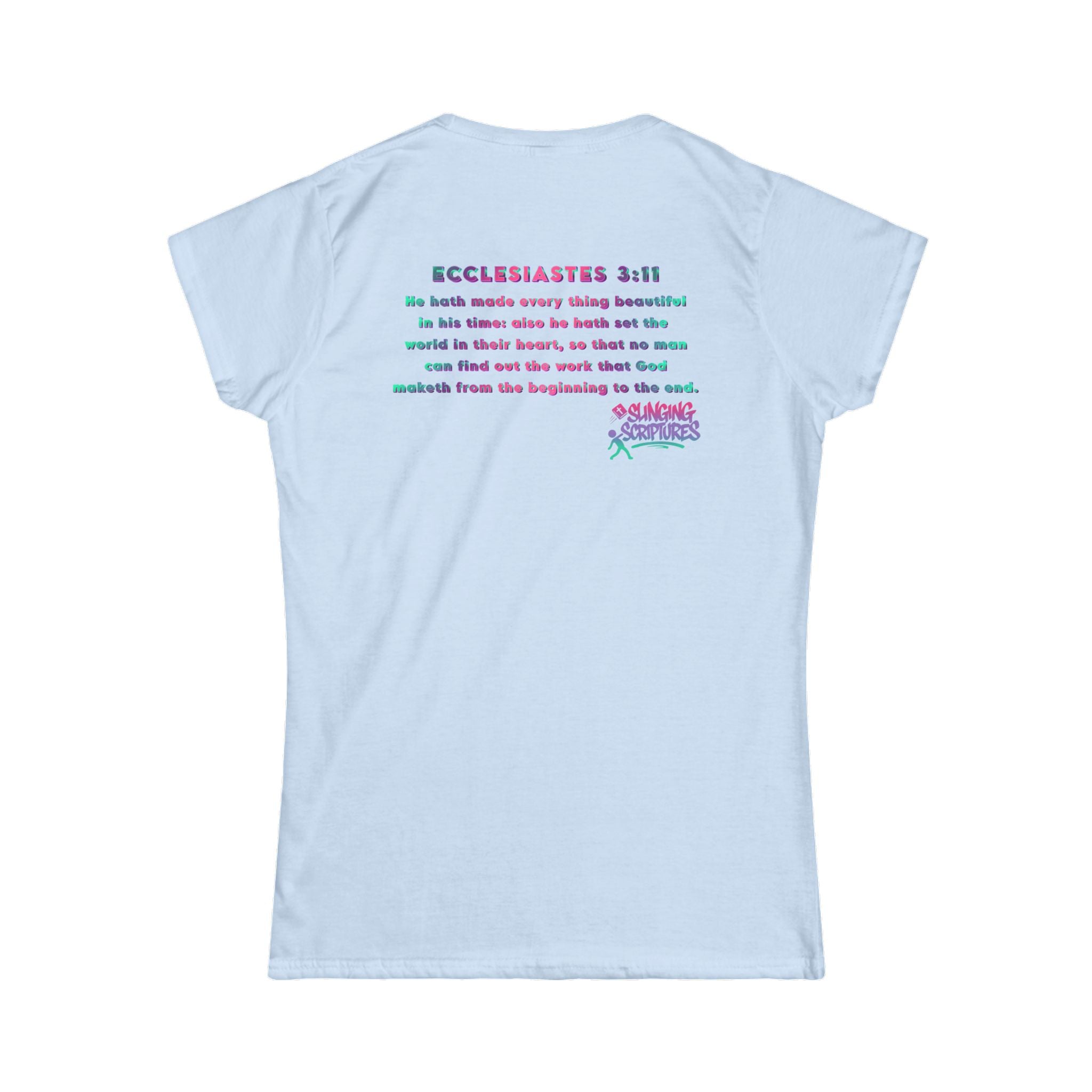 Everything Beautiful in Its Time Women’s Tee | Ecclesiastes 3:11 Scripture Shirt | Christian Faith T-Shirt for Women