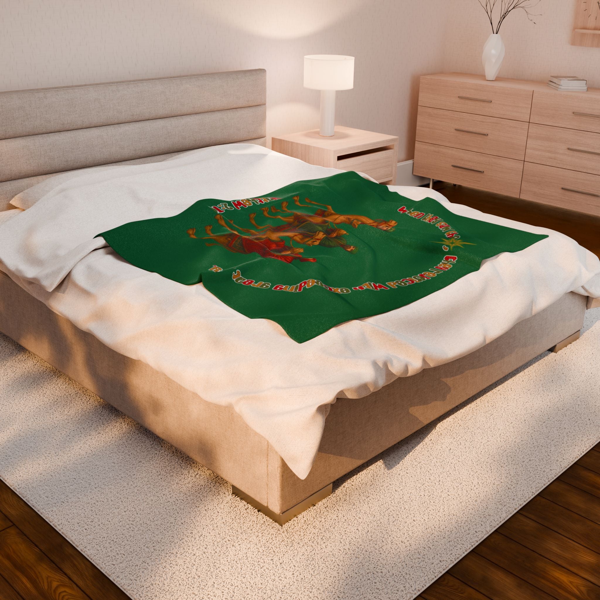 They Rejoiced with Great Joy — Matthew 2:10 | Christmas Velveteen Blanket