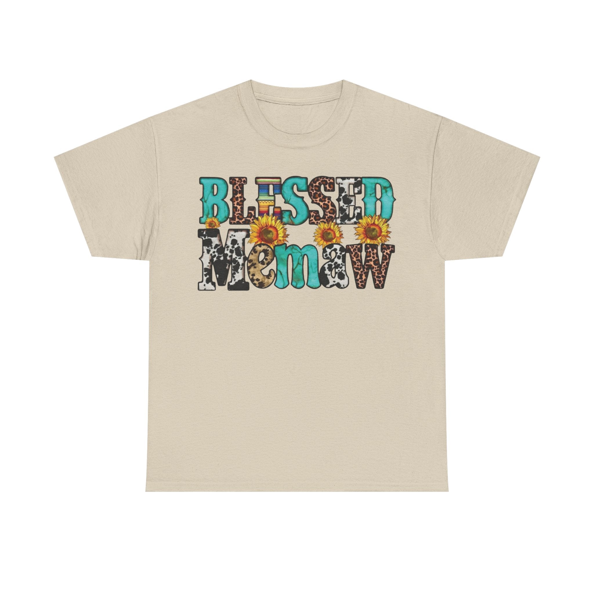 Blessed memaw Sunflower T-Shirt | Faith-Inspired Grandma Tee