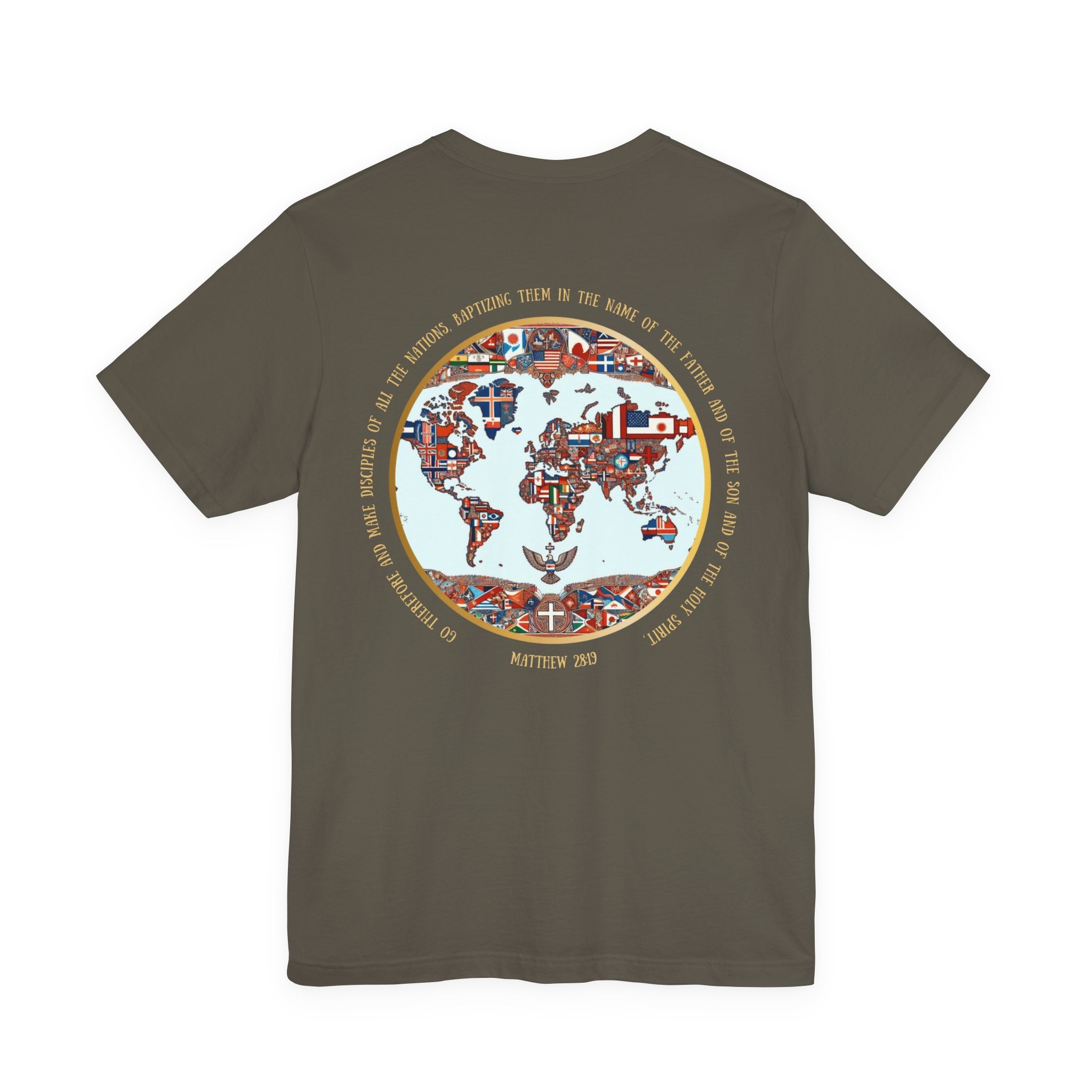 Go and Make Disciples Tee – Matthew 28:19, Unisex, Jersey Short Sleeve, Christian Travel Fashion”