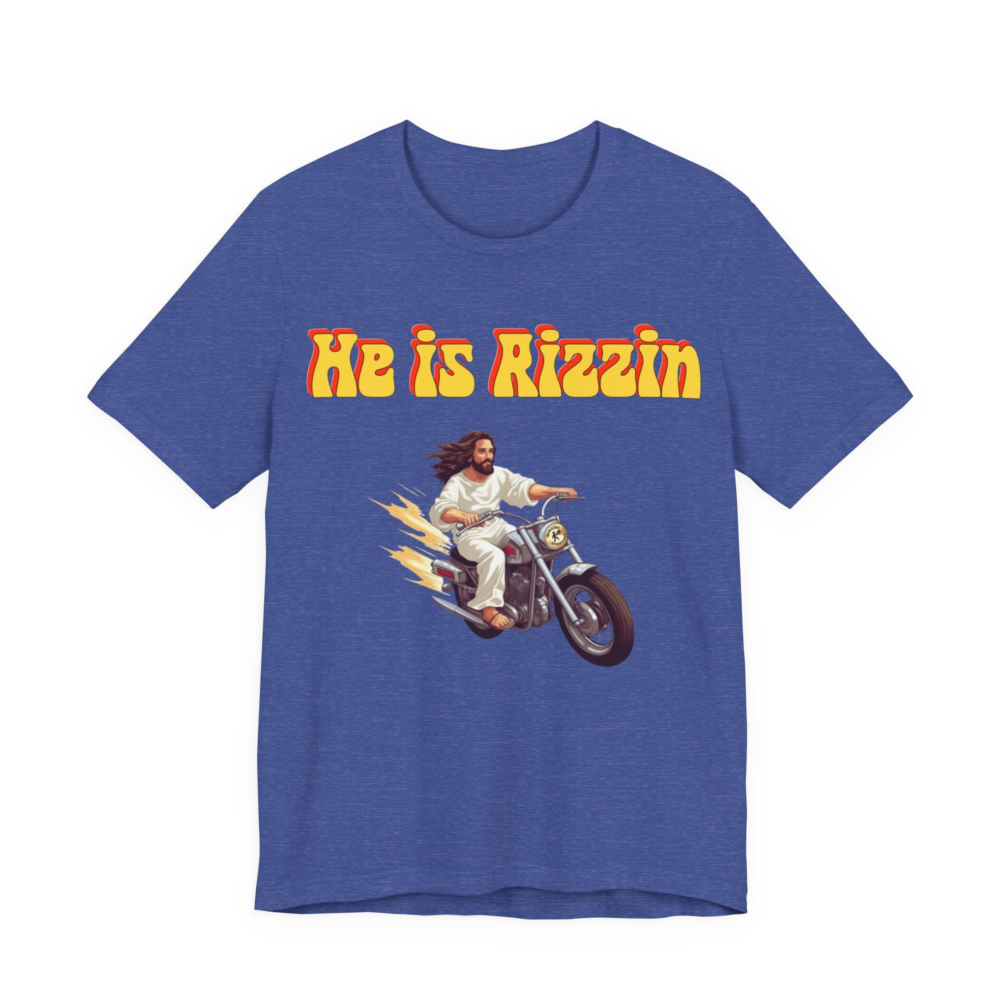 He is Rizzin Unisex Jersey Short Sleeve Tee with Matthew 11:28