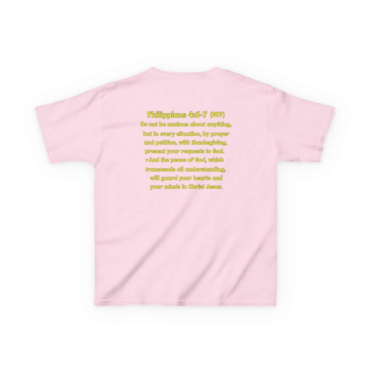 Don’t Worry, Be Happy Kids Tee | Philippians 4:6-7 Scripture Shirt