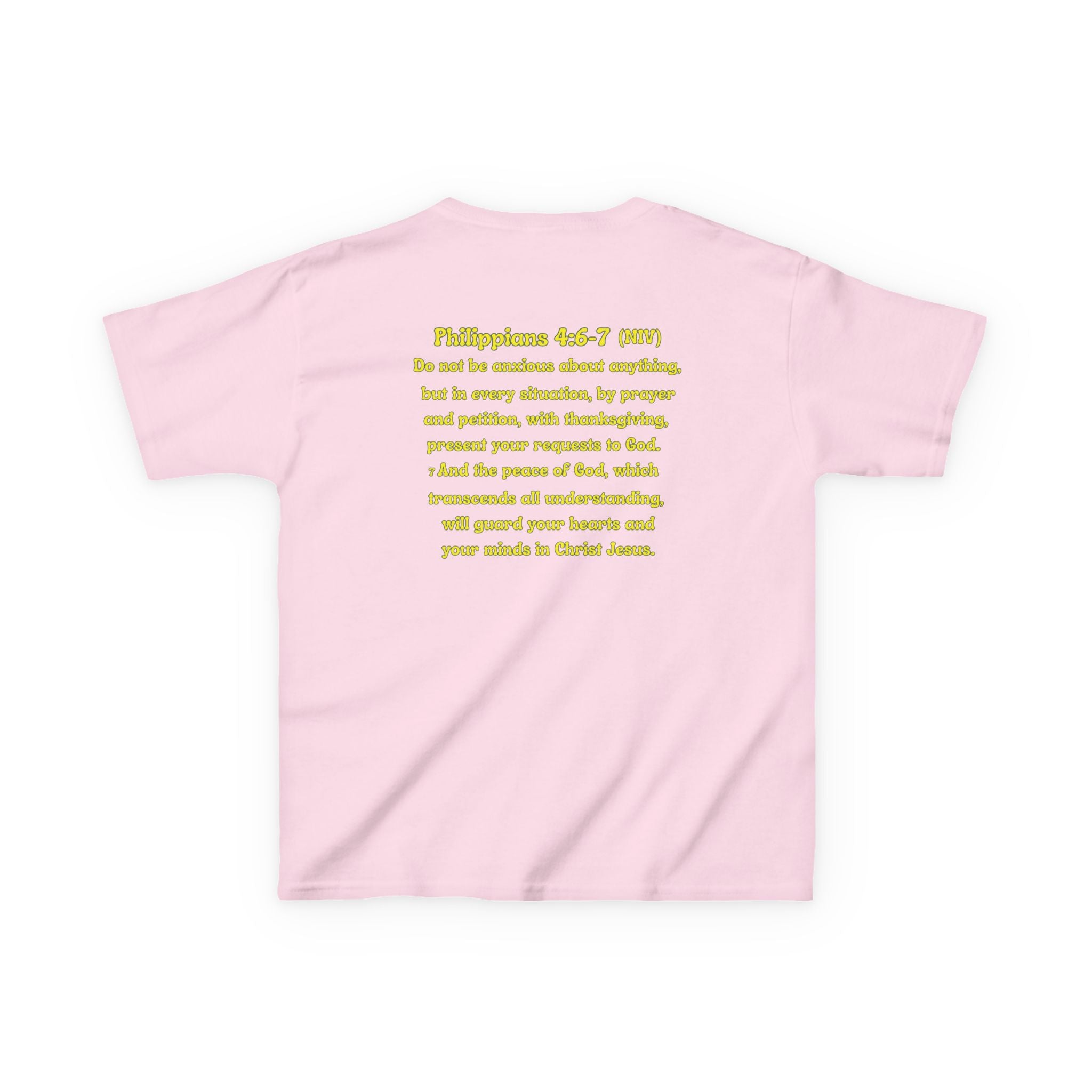 Don’t Worry, Be Happy Kids Tee | Philippians 4:6-7 Scripture Shirt