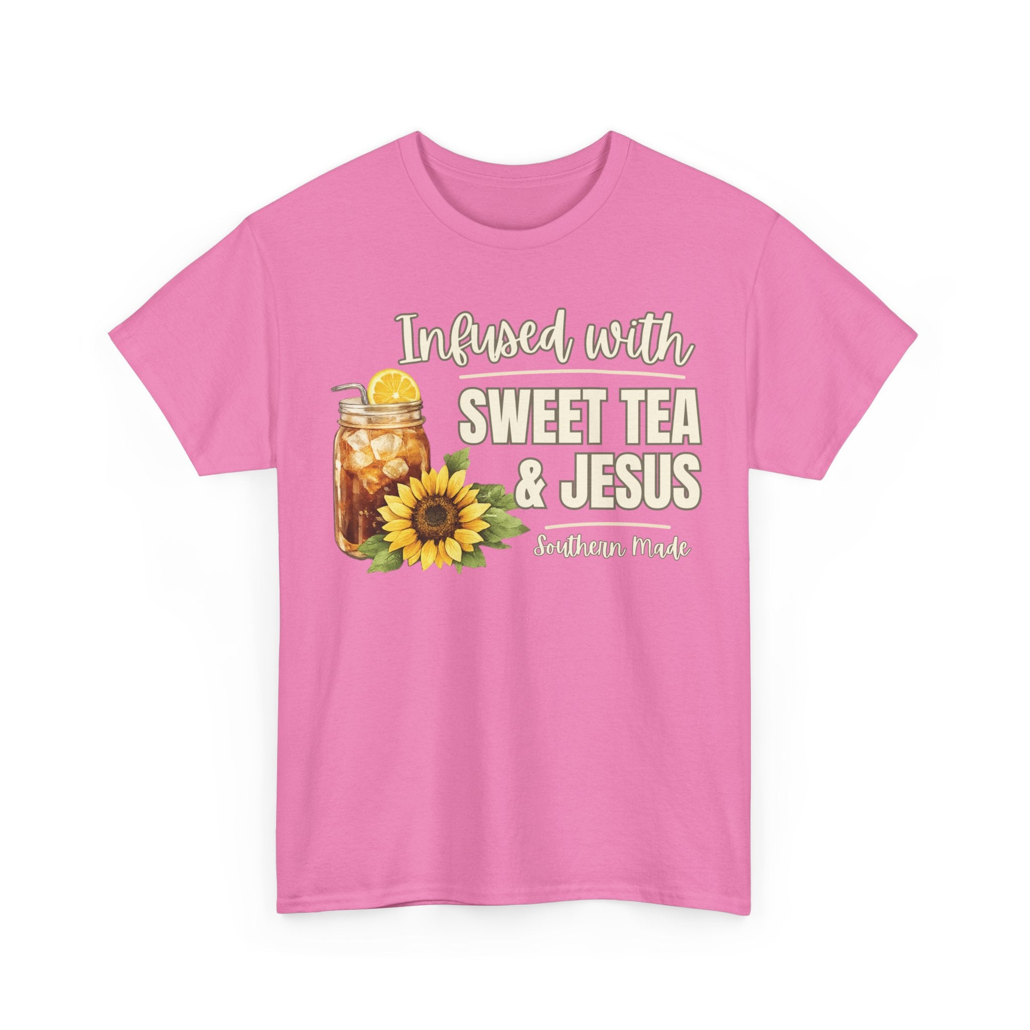 Infused with Sweet Tea & Jesus Tee – Southern Faith Shirt for Women | Boutique Christian Graphic T-Shirt