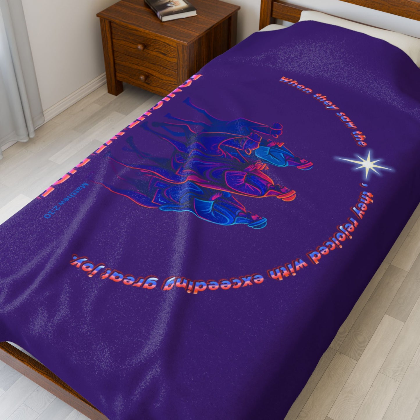 Tonight We Ride — Matthew 2:10 | Christian Velveteen Blanket